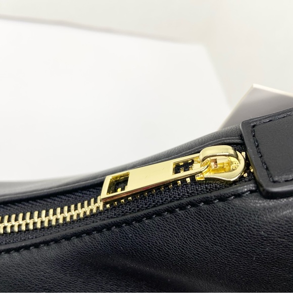 Jules Kae Zola Black Vegan Leather Crossbody Bag Braided Strap Hobo Shoulder NWT - Picture 5 of 12